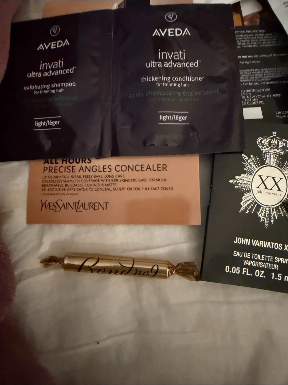 Assorted Beauty & Fragrance Sample Lot - Neutral, Pink, Gold Accents